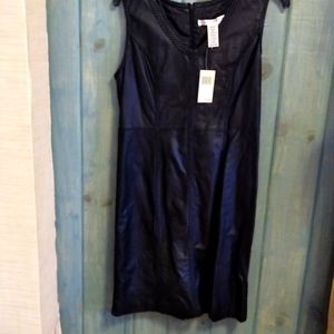 Max Studio Black Faux Leather Large Dress